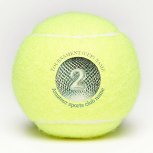 Zilveren medaille 2e plaats winnaar tennis tennisballen