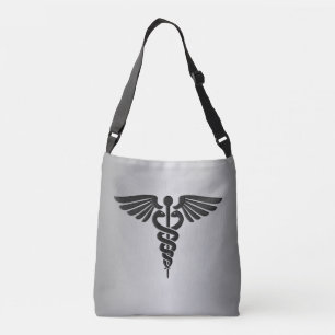 Zilveren Medische Caduceus Crossbody Tas