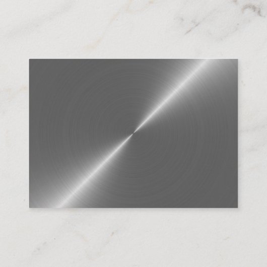 Zilveren metalen effect script stijl gratis drankk informatiekaartje (Achterkant)