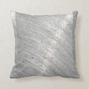 Zilveren Metallic Glanspatroon Kussen