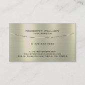 Zilveren metallic textuur achtergrond visitekaartje (Achterkant)