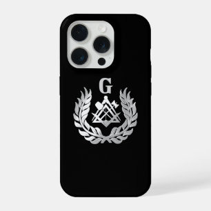 Zilveren metselwerk symbool iPhone 15 pro hoesje