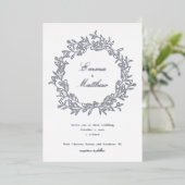 Zilveren minimalistische Boho bloementuin Folie Uitnodiging