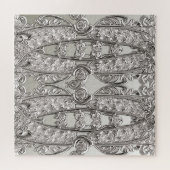 Zilveren moderne puzzel (Horizontaal)