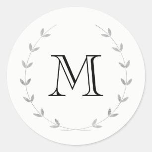 Zilveren Monogram Sticker