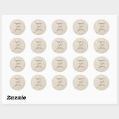 Zilveren Monogram Trouwstickers - letter Z Ronde Sticker (Vel)