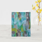 Zilveren Moon Blank Notecard Kaart (Gele Bloem)