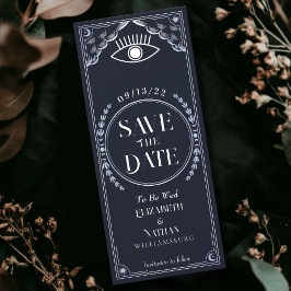 zilveren mystieke tarot Kaart Save the Date