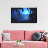 zilveren nacht canvas afdruk (Insitu (Woonkamer))