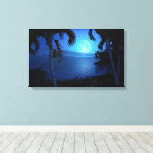 zilveren nacht canvas afdruk (Insitu (Houten vloer))