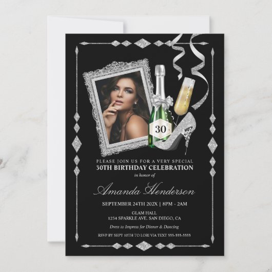 Zilveren op hoog niveau en champagne, dag van de g kaart (Voorkant)