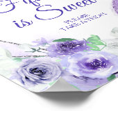 Zilveren & Paarse Jurken Quinceañera Treat Favor Poster (Hoek)
