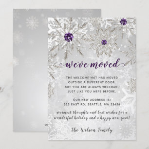 Zilveren Paarse sneeuwvlokken die we hebben gemaak