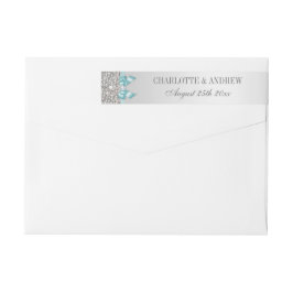 Zilveren pailletten Blauwgroen Blauwe Boog en Diam