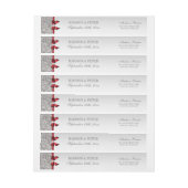 Zilveren pailletten rode boog bruiloft wraparound (Vel)