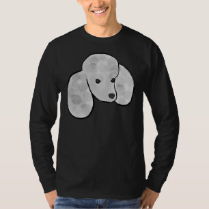 Zilveren poedel t-shirt