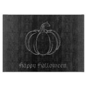 Zilveren pompoen Halloween Snijplank (Voorkant)
