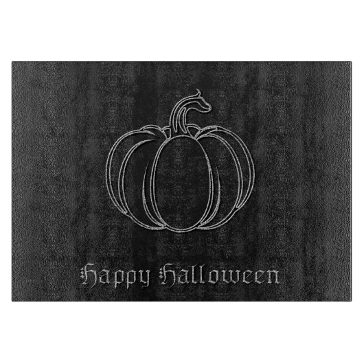 Zilveren pompoen Halloween Snijplank (Voorkant)