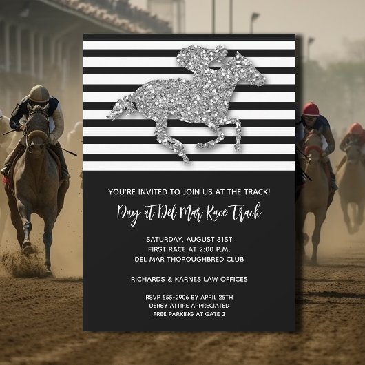 Zilveren Racehorse op de baan Kaart