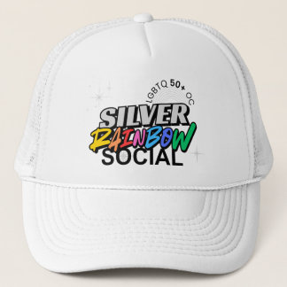 Zilveren Regenboog Sociale Honkbalpet Trucker Pet