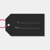 Zilveren rendieren cadeaulabel (Achterkant Horizontaal)