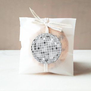 Zilveren Retro Disco Groovy Bruiloftsfeest  Ronde Sticker