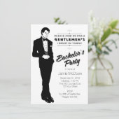 Zilveren Retro Keurige Bachelorfeest Kaart (Staand voorkant)