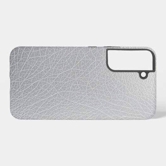 Zilveren Rexine Textuur Digitale Kunstwerk Samsung Galaxy Hoesje (Achterkant horizontaal)