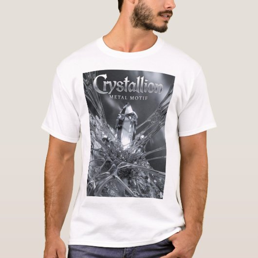 zilveren rock-'n-roll-design t-shirt (Voorkant)