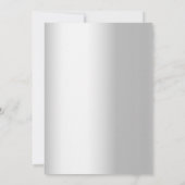 Zilveren rode bloemendecor Kerstfeest Kaart (Achterkant)