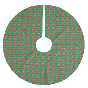 Zilveren rode ringen met groene achtergrond kerstboom rok