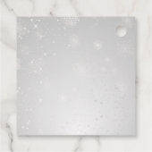 Zilveren Rode Sneeuwvlokken Winter Bruiloft Feest Bedankjes Labels (Achterkant)