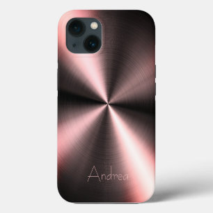 Zilveren roestvrij brons Stalen print iPhone 13 Hoesje