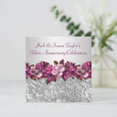 Zilveren Rozen 25e Jubileum Kaart (Staand voorkant)