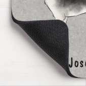 Zilveren Sable Duitse Herder en aangepaste naam Muismat (Hoek)