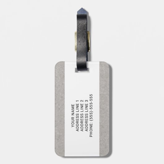 Zilveren Sable Duitse Herder Hond en aangepaste te Bagagelabel (Achterkant verticaal)