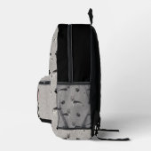 Zilveren Sable Duitse Herder Hond Patroon en Naam Bedrukte Rugzak (Rechts)