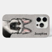 Zilveren Sable Duitse Herder Hoofd en aangepaste n Case-Mate iPhone Case (Achterkant (horizontaal))