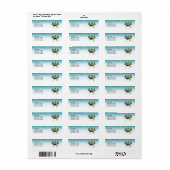 Zilveren Sable Duitse Herder in de winter met teks Etiket (Full Sheet)