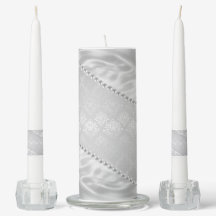 Zilveren Satijn Damask Witte Parels Pluche Wedding