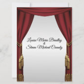 Zilveren scherm film thema trouw uitnodiging (Achterkant)