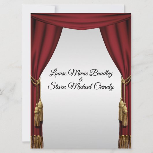 Zilveren scherm film thema trouw uitnodiging (Achterkant)