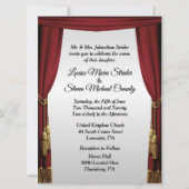 Zilveren scherm film thema trouw uitnodiging (Voorkant)