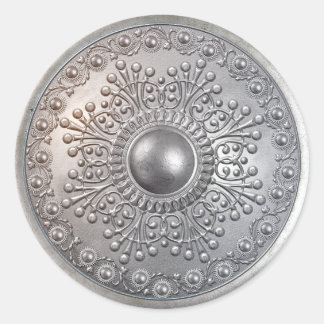 Zilveren Schild 8 Ronde Sticker
