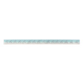 Zilveren schildpadden strand stijl turquoise lint (Voorkant)