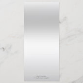 Zilveren Sequin Blauwgroen Bow Baby shower Menu (Achterkant)