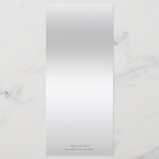 Zilveren Sequin Blauwgroen Bow Baby shower Menu (Achterkant)