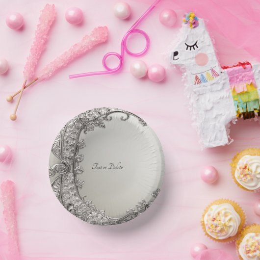 Zilveren Sieraad Modern Papieren Kommen (Feest)