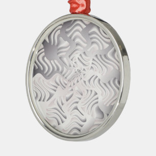 zilveren sneeuwvlok metalen ornament