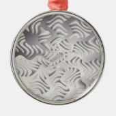 zilveren sneeuwvlok metalen ornament (Voorkant)